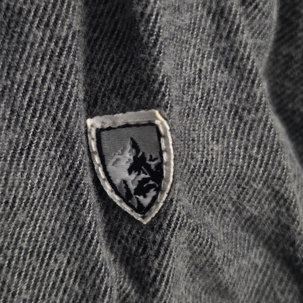 KUHL Button Up Shirt Mens XXL Gray Descendr Flannel Tencel Cotton Long Sleeve - Picture 3 of 8